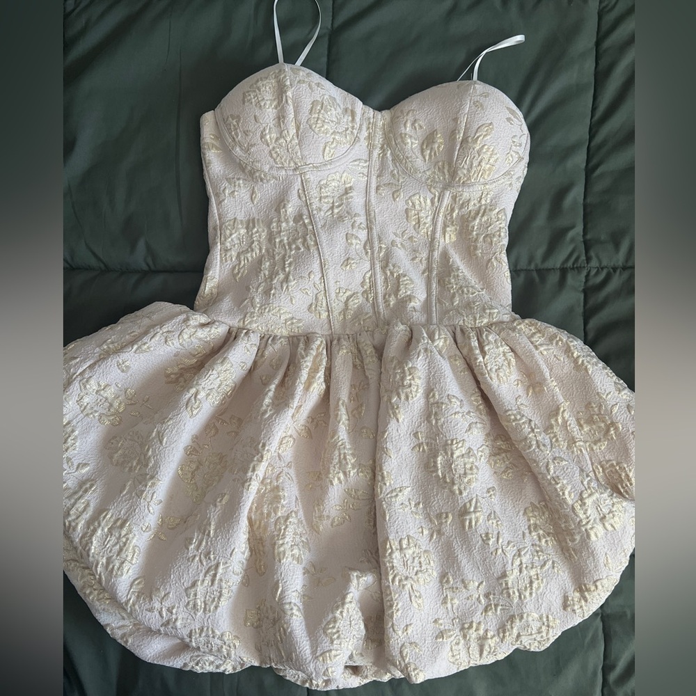 Coquette Pink/Gold Midi Dress
